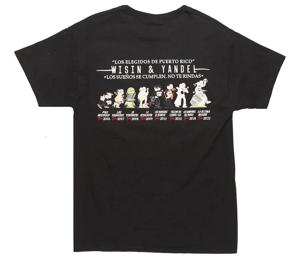 

Wisin & Yandel Dreams Come True, Don t Give Up Raggaeton Black 100% Cotton T-shirt Mens Tees Top M