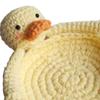Absorbent Drinks Coaster Duck Shaped Woven for Apartment