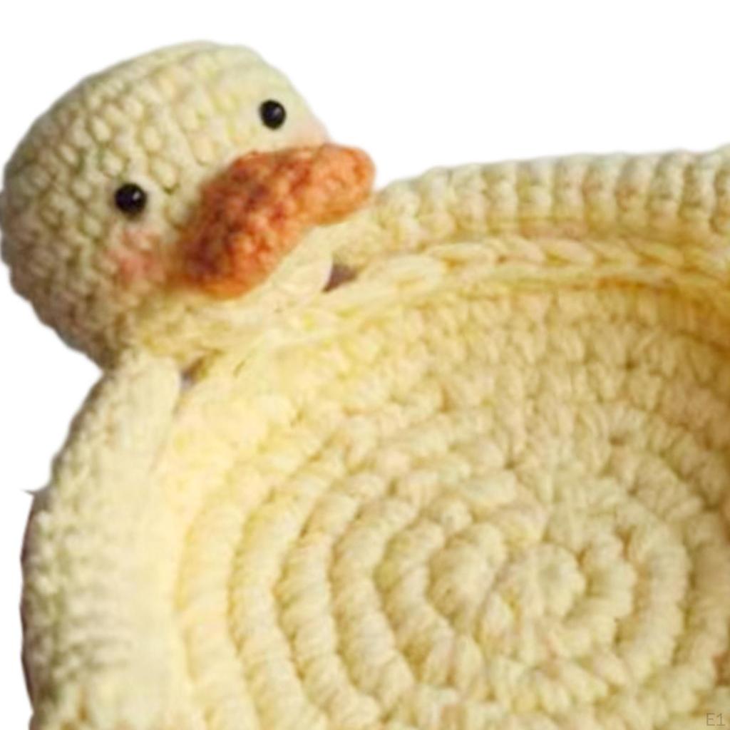 Absorbent Drinks Coaster Duck Shaped Woven for Apartment