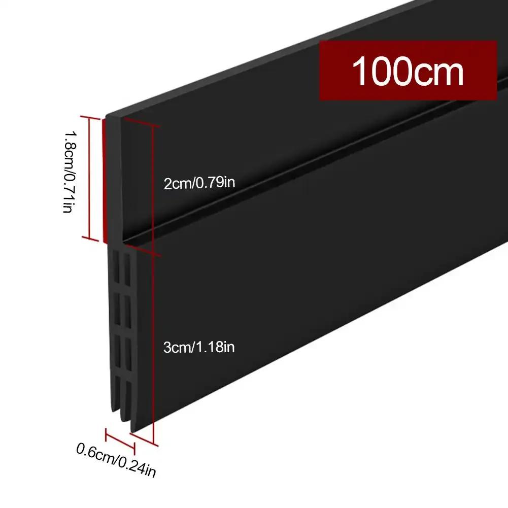 100cm Silicone Door Draught Excluder Door Bottom Sealing Strip Tape Weatherstrip Waterproof Wind Proof Sound Insulation Tape