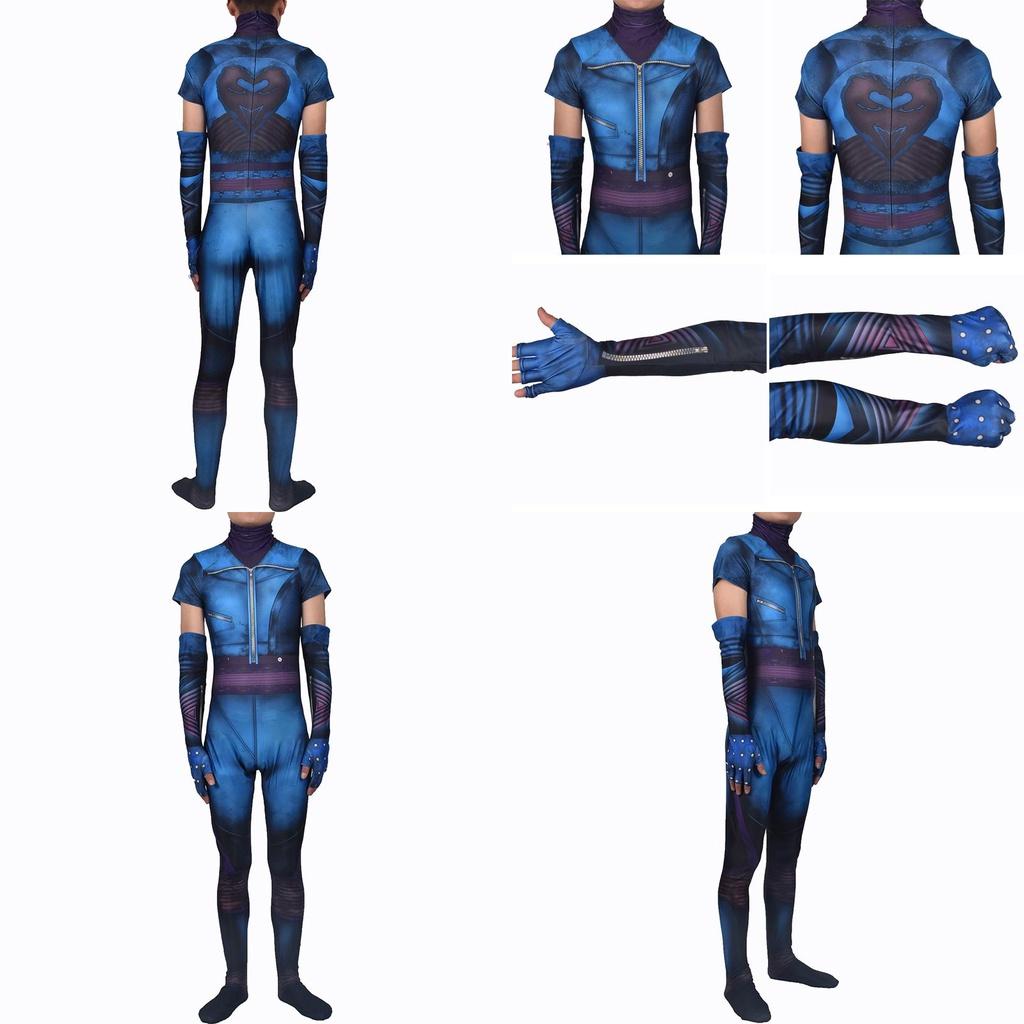 Exquisites Descendants 3 Evie Cosplay-Kostüm Jumpsuit für Erwachsene und Kinder Perfekt für Halloween