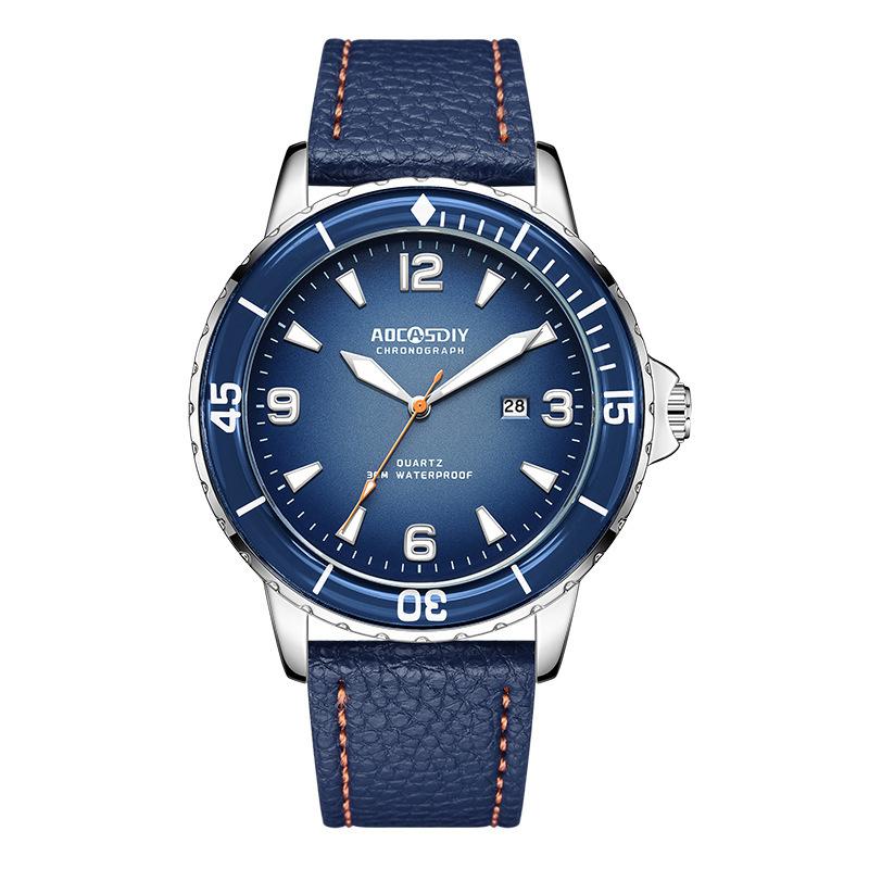 Aocasdiy Watch Sports Leisure Digital Large Dial Calendar Quartz Watch Luminous Men S Watch синий