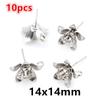 6-10pcs Brass Metal Flower Studs Earrings Pins DIY Earrings Stud Hooks Jewelry Making Accessories Findings