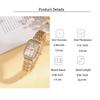 Fashion Light Luxury Alloy Material Women's Quartz Watch Bracelet Set of 5, Suitable for Thanksgiving Christmas Gifts