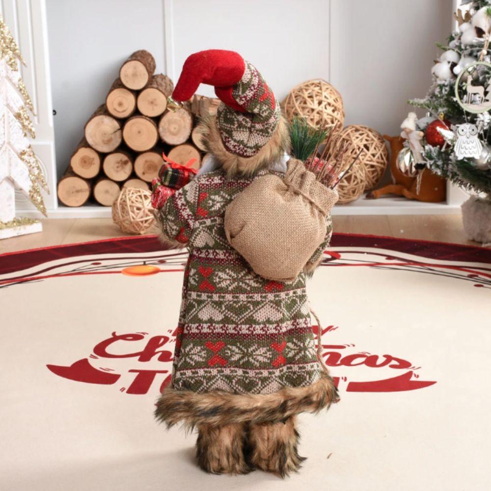 Standing Santa Claus  Statue Ornaments 30/45cm Santa Claus Toy Santa Claus Doll  Mall