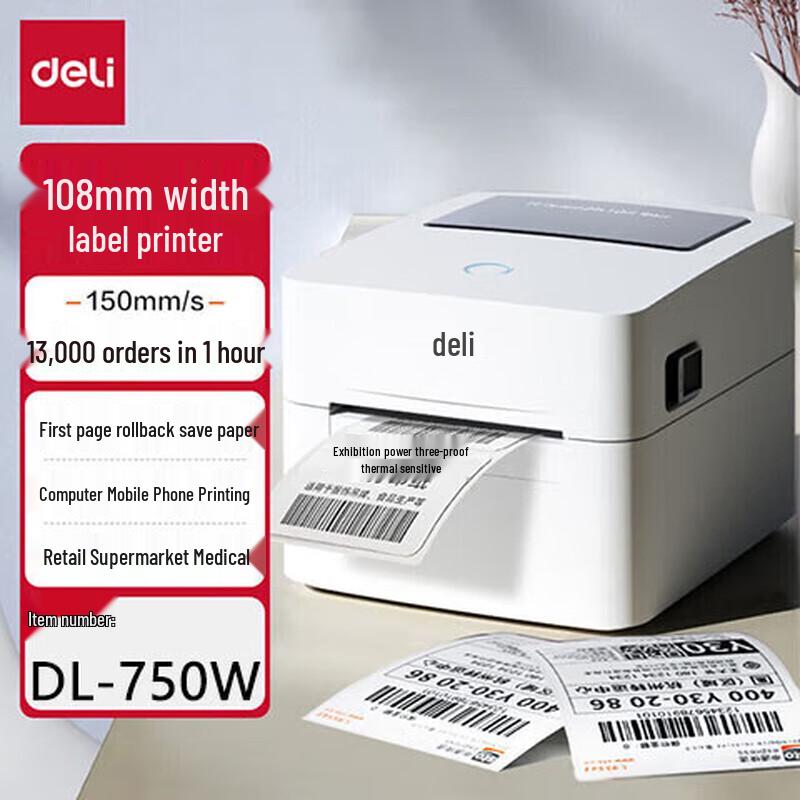 Deli DL-750W Wireless Thermal Label Printer