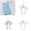 Crystal Beaded Butterfly Phone Lanyard Bowknot Star Charm Keychain Colorful Detachable Phone Chain Bag Purse Accessory