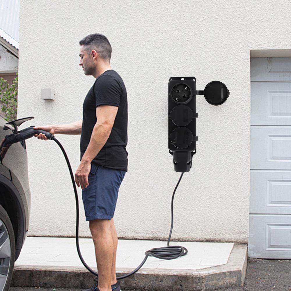 16A 250V EU Wasserdichte Steckdose mit Regenschutz Außenbereich Industrie Steckdose 1/2/3-fach Kabellose Verlängerungssteckdose Steckdosenleiste IP54