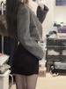 Chic Black V-Neck Long Sleeve Dress - Autumn/Winter Hip-Hugging Style for Women