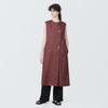 MUJI Hemp Blend Stretch Gilet Size XXL Women's Dress, Brown, BC2IHA4S, Women's
