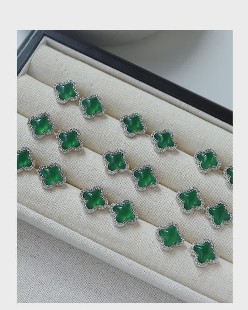 Elegant Retro Zircon Earrings: Chic, Versatile, and Luxurious Silver Needle Design
