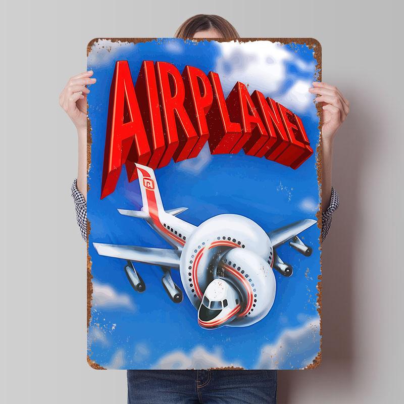 

Airplane 1980 Metal Poster Customized Wall Art Retro Vintage Tinplate Signs for Coffee Bar Accessories Decoration Room Wand Deko 20x30cm（7.8x11.8inch）