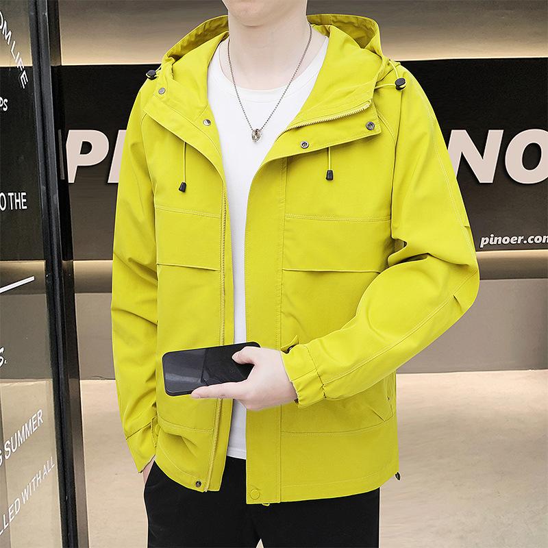 

Осень и Зима Новая Куртка Мужская Куртка в Стиле Милитари Молодежная Ветрозащитная Водонепроницаемая Куртка для Активного Отдыха Куртка с Капюшоном Однотонная 3XL флуоресцентный зеленый