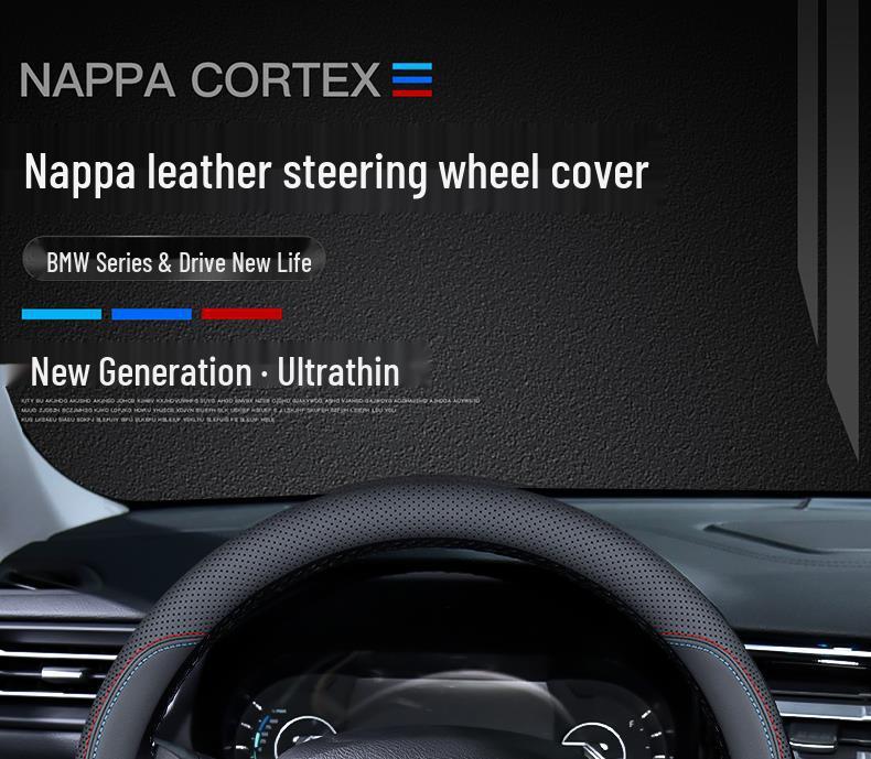 Genuine Leather Steering Wheel Covers for Jeep Compass, Cherokee, Renegade, Wrangler Handlebar.