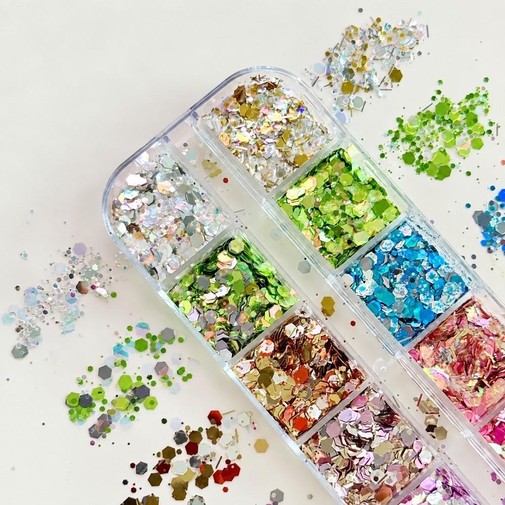 Star Nail Art Sequins Kit Polka Dots Nail Charms Decorations Manicure Accessories