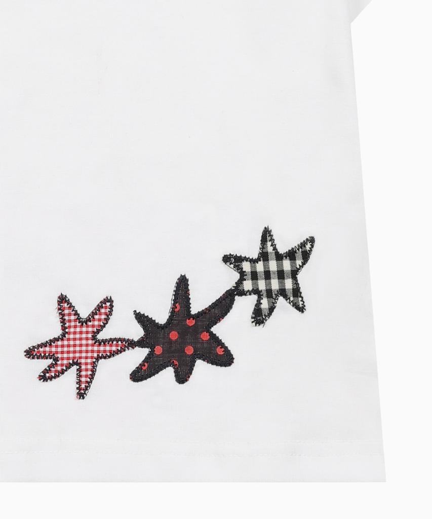 Ohesio Star Patchy T-Shirt, White