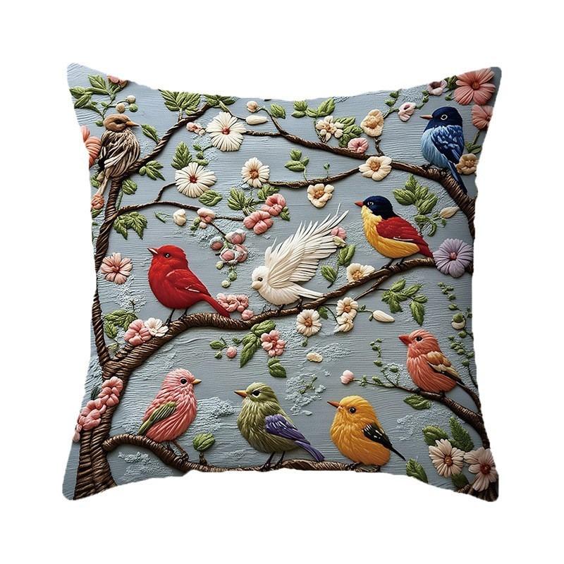 Fronha fofa com estampa de animal: Impressão plana 2D, bordado não real, sofá noturno almofada de sofá noturno