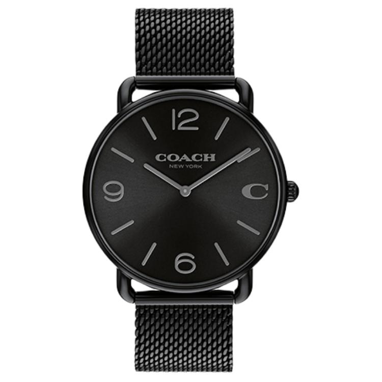 

Coach Quartz Watch Stainless Steel Band Black Dial Men watches 14602651 Black