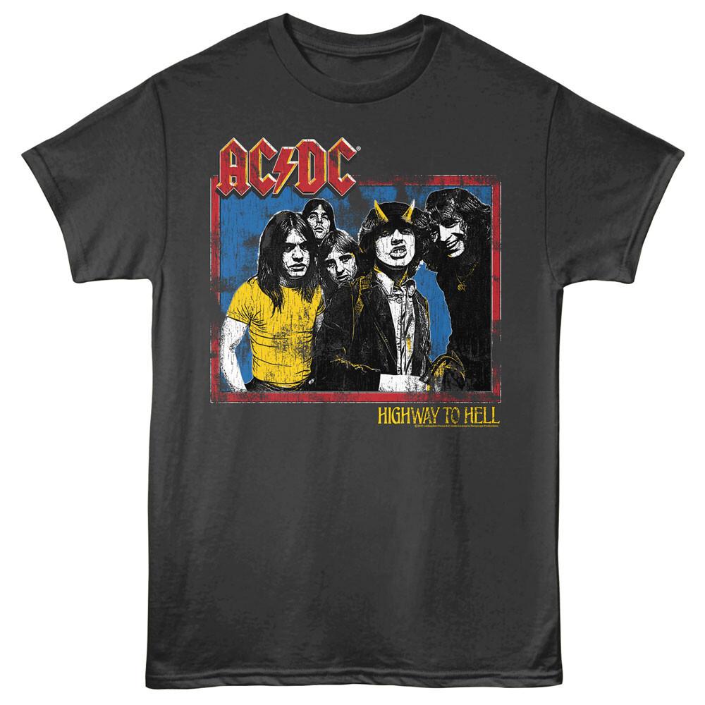 ACDC Highway To Hell Color Framed Photo Men s T Shirt Unisex T-Shirt XXXL
