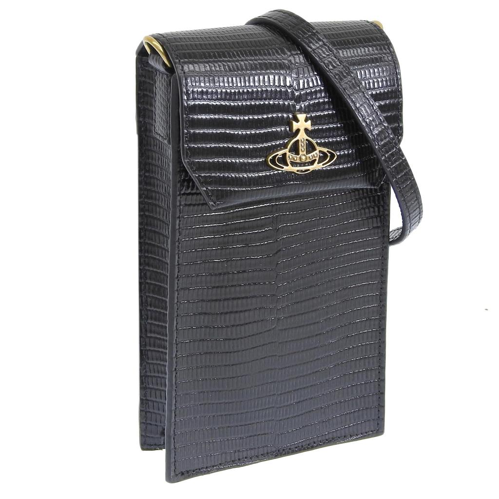 Bag Shoulder Bag Leather Black LIZARD PHONE BAG 53030019UL004FN401 VIVIENNE WESTWOOD [Vivienne Westwood] Women's [Item]
