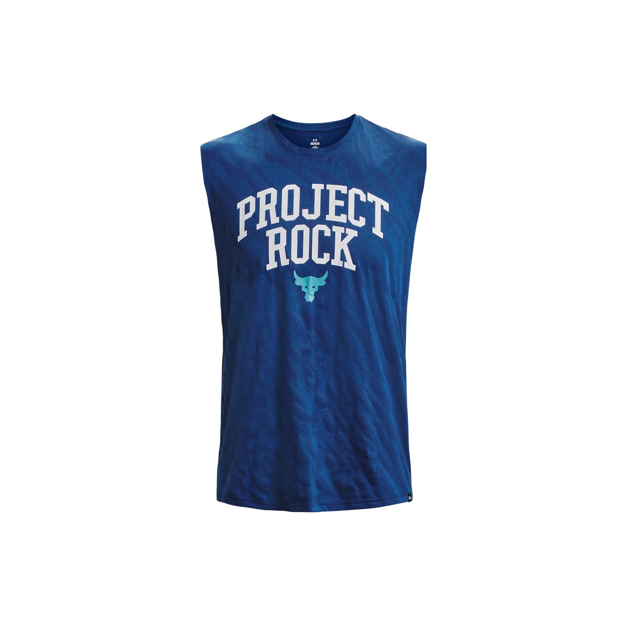Under Armour Project Rock Sleeveless Tank Blue Men s 1379019-471 M