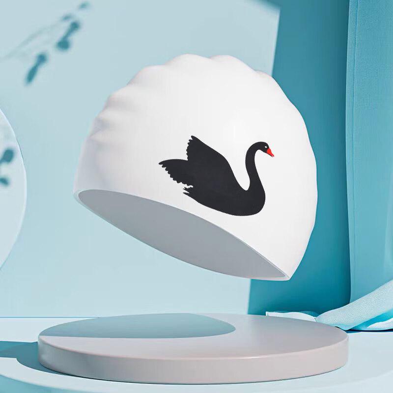 Children s Silicone Waterproof Swim Cap with Cartoon Print