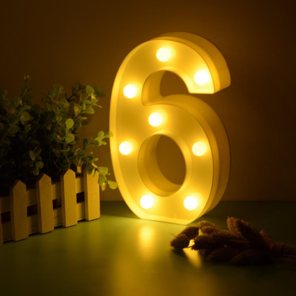 Wedding Decorative 26 Alphabet Name Letter LED Lights Luminous Number Lamp Romantic Theme Home Party Bedroom Decor Night Light