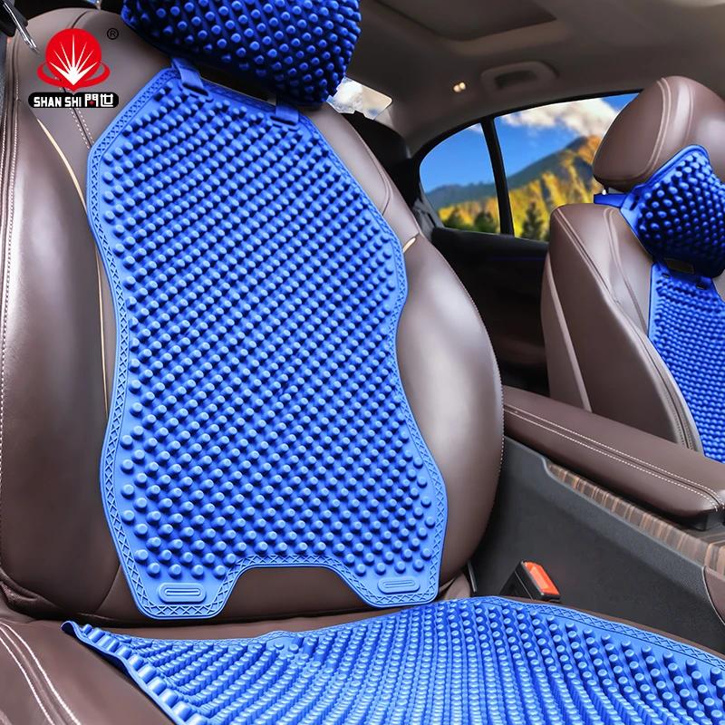 3-teiliges Set aus Autokissen, Autokissen, Silikon-Autokissen, druckreduzierende und bequeme Nackenschutz-Kopfstützen
