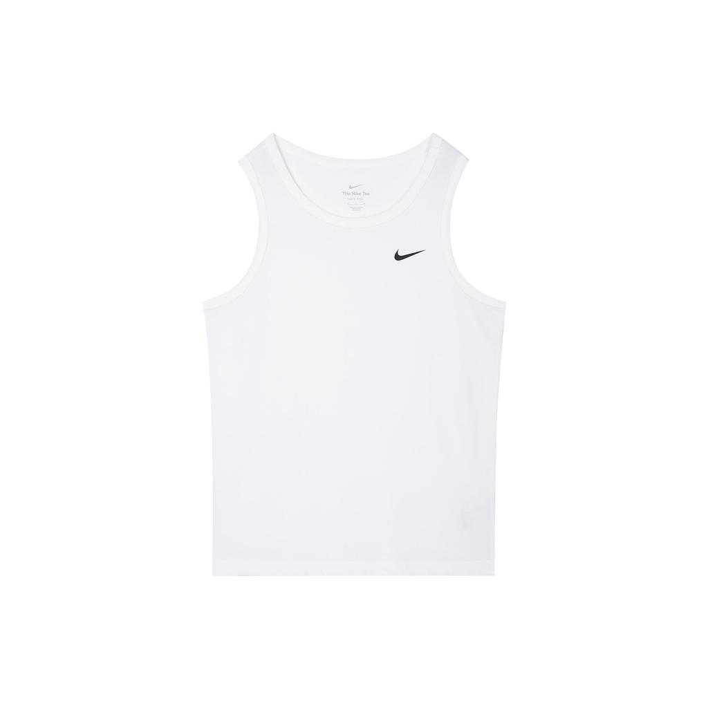 Nike Tank Tops Men's White Crew Neck Moderate AR6070-100