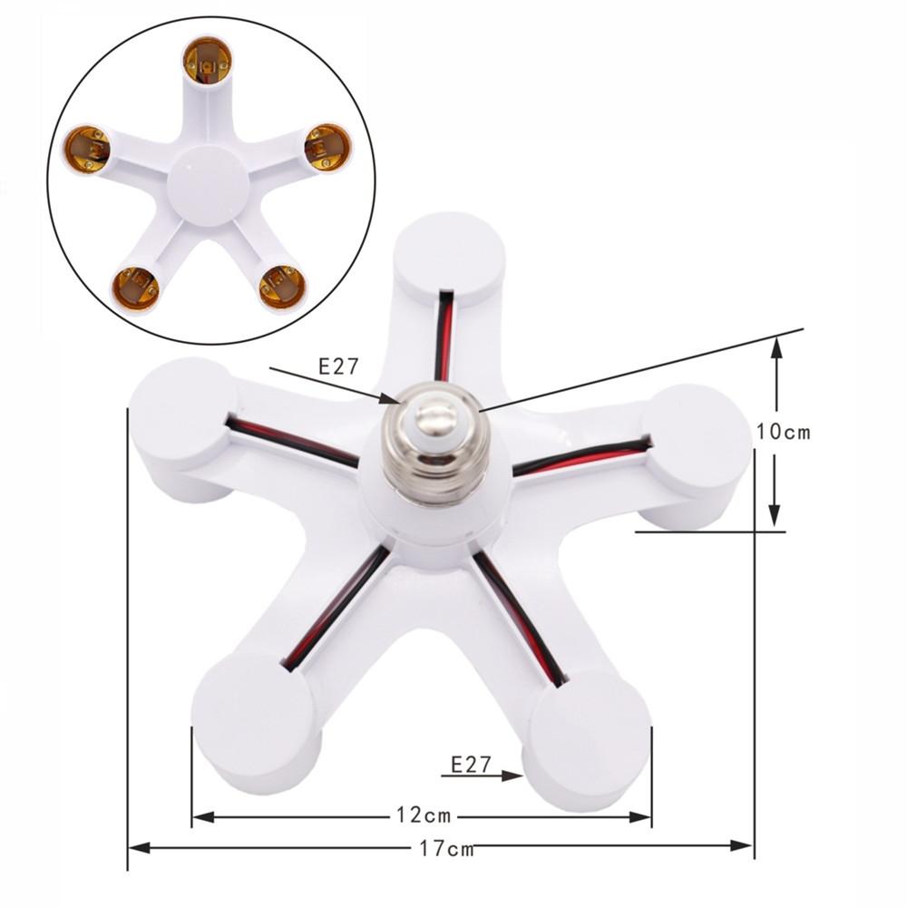 Screw E27 LED Base Light E27 to E27 Splitter Adapter Lamp Holder E27 Socket Blub Holder Converter 3 in 1 / 4 in 1 / 5 in 1