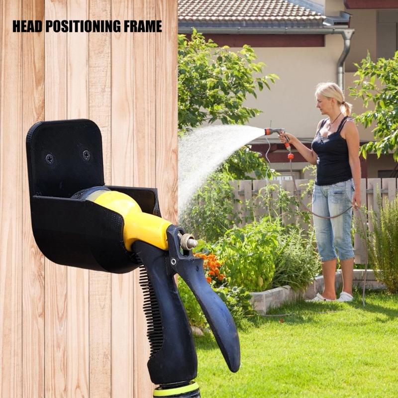 Wall Mounted Garden Hose Nozzle Holder Plastic Storage Rack Hose Sprayers Mount For Outdoor Irrigation Organization