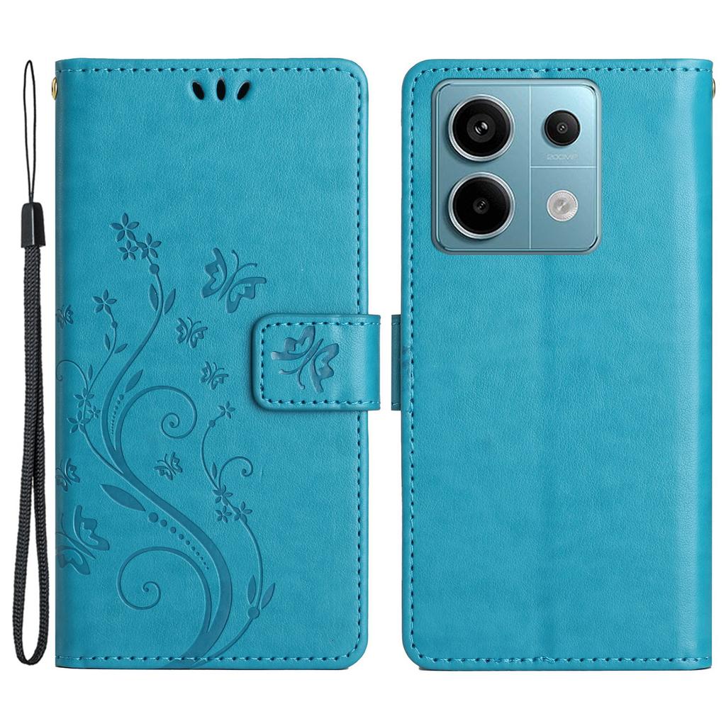 For Xiaomi Redmi Note 13 5G Case Butterfly Pattern PU Leather Wallet Phone Cover