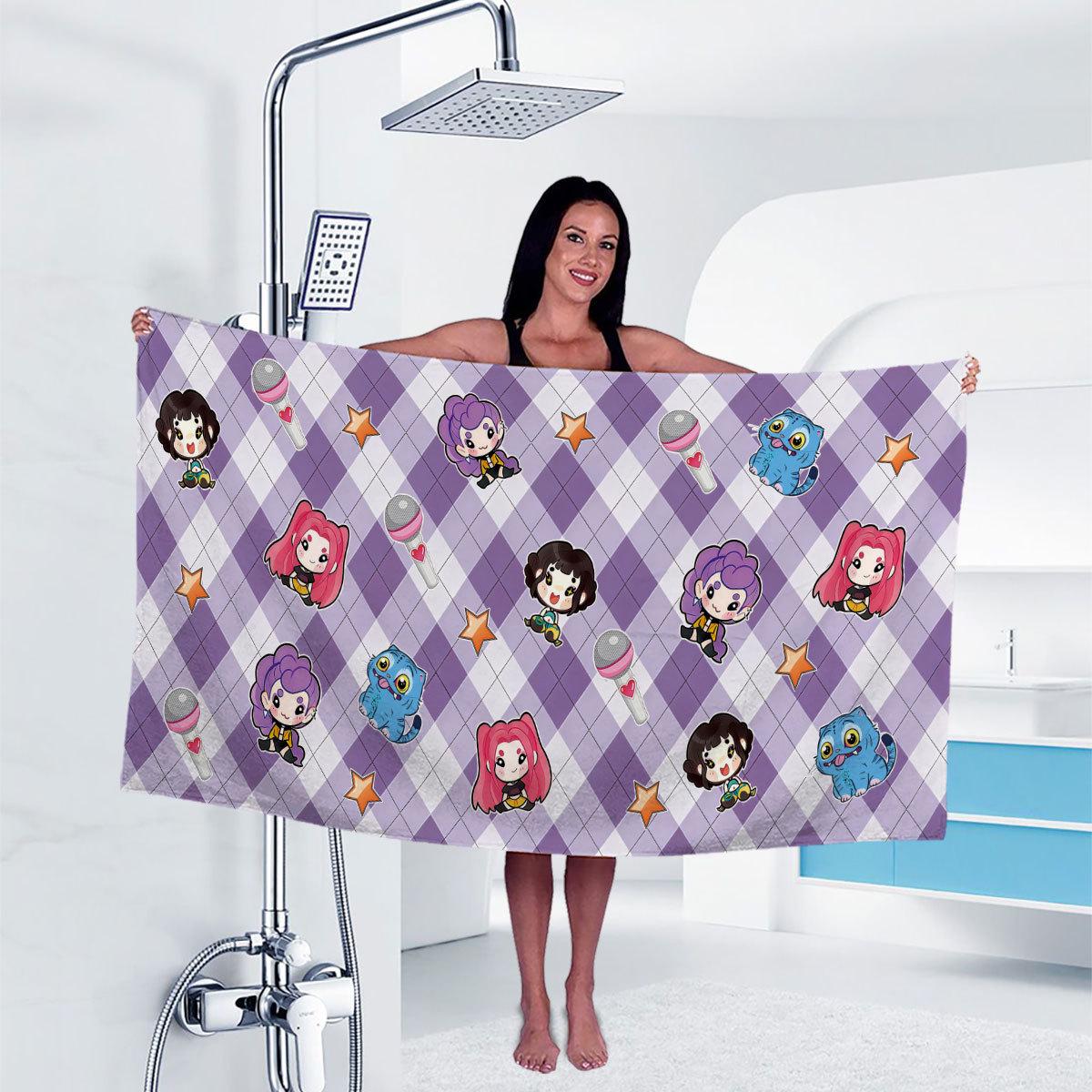 KPOP Demon Hunter Girl Group Quick-Drying Beach Towel 66×43 cm