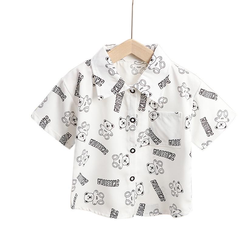 Children's Short Sleeve Summer Shirt – Hong Kong Style Casual Boys' Top