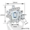 CopperIrregular Rings for Women Sparkling CZ Personality Girls Finger Accessories for Hip Hop Party New Jewelry