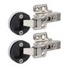 2Set Stainless Steel 201 Cabinet Glass Door Hinge 35 Cup Glass Door Damping Buffer Hinge Large Bend
