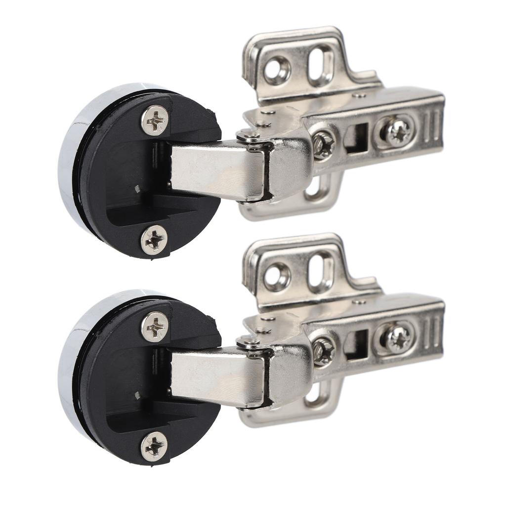 2Set Stainless Steel 201 Cabinet Glass Door Hinge 35 Cup Glass Door Damping Buffer Hinge Large Bend