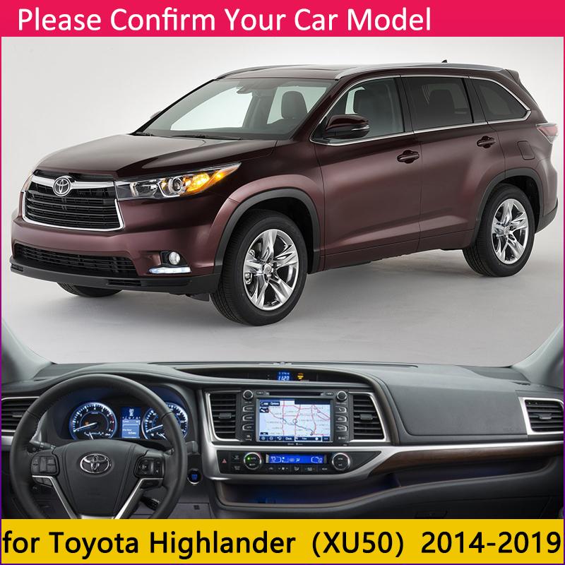 for Toyota Highlander XU50 Kluger 2014~ Anti-Slip Mat Dashboard Cover Pad Sunshade Dashmat Carpet Accessories 2015 2017 2018