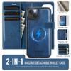 AUTSPACE A05 For iPhone 15 Case Wallet Stand Detachable Leather Magnetic Phone Cover