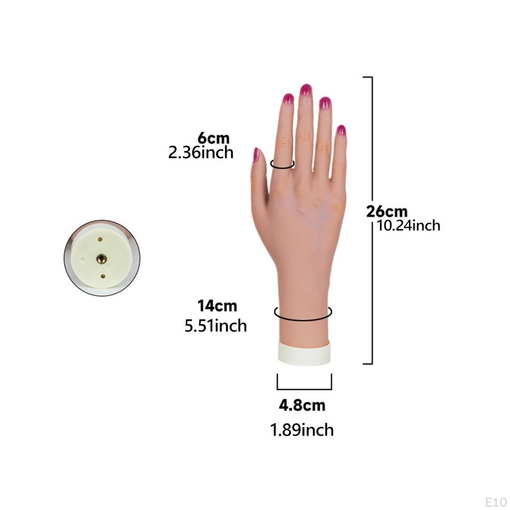 Mannequin Hand Jewelry Display Holder, Flexible Bendable Practice for Acrylic Nails,
