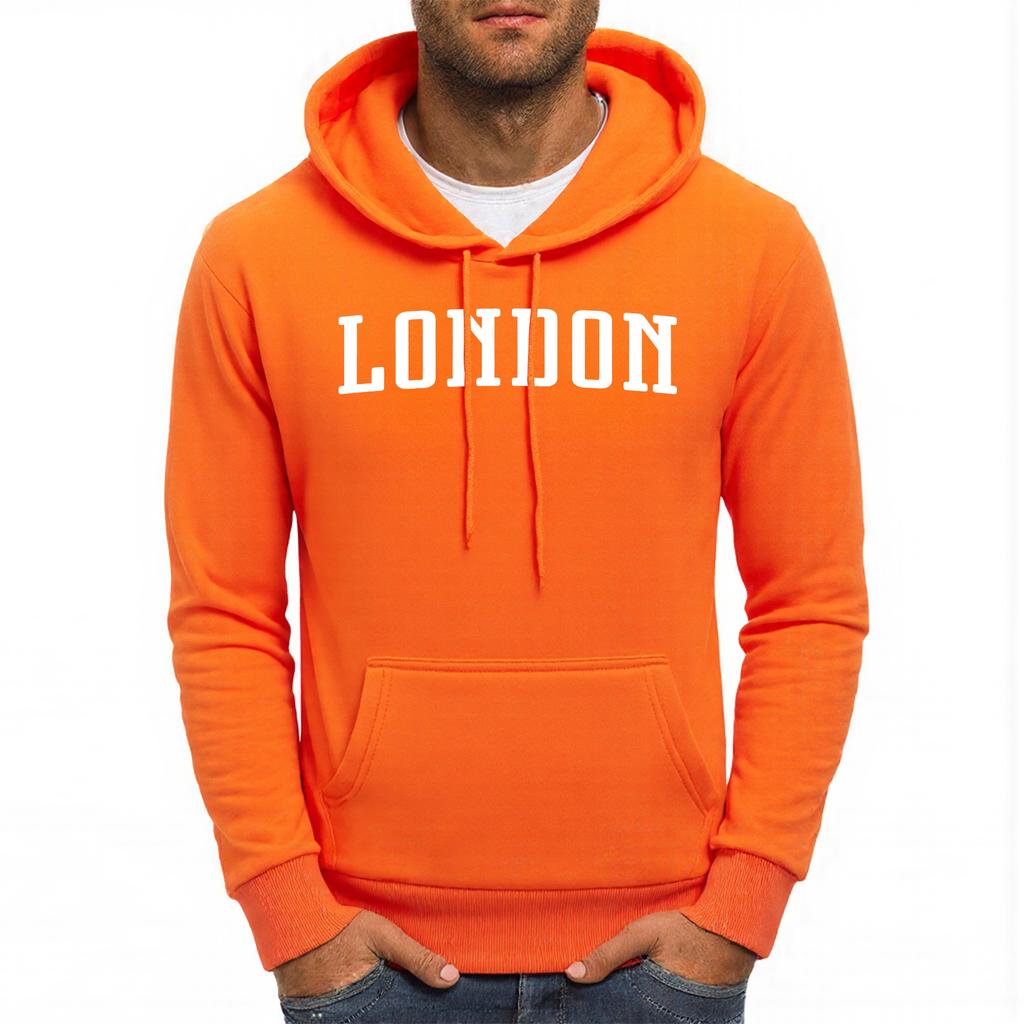 London England Letter Printing Men Hoody Pocket Hip Hop Hoodies Casual Loose Unisex Pullovers Autumn Fleece Man Streetwear