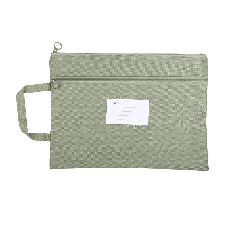 Portable Waterproof File Organizer Double Layers Large Capacity Document Bag For Office School Supplies Travel Storage Oxford Cloth Holder