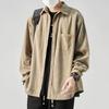 Men's Comfortable Corduroy Versatile Top Plus Size Loose Casual Shirt Thick Long-Sleeve
