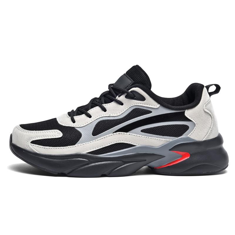 Athletic Shoes For Men Running Shoes Anti-Skid Breathable Daily Walking Footwear Plush Comfort Outside Non Slip Lace Up Tennis Athletic Shoes