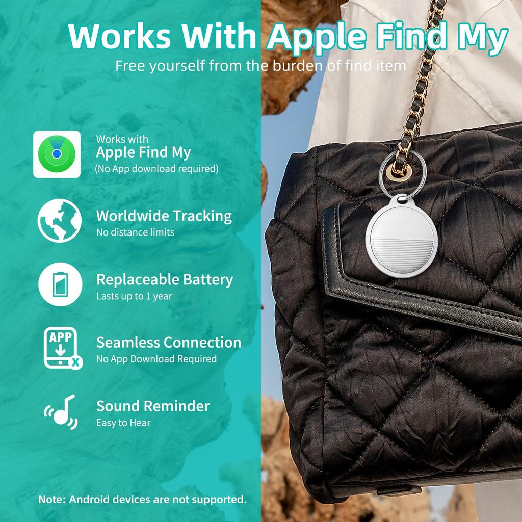 Apple AirTag-Compatible GPS Tracker: Anti-Loss Locator for Pets, Elderly, Wallets, and More