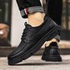 Hot selling men's leather shoes Minimalist gentleman style Daily office outdoor leisure business walking men's Black shoes