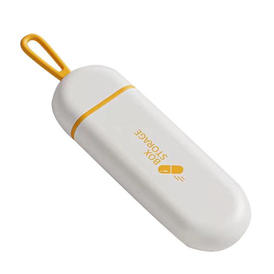 Bærbar Pilleoppbevaringsboks 3 Rom Design Vanntett Kompakt Størrelse Utendørs Reise Fritt Kombinert Pilleorganisator Tablett Oppbevaringsetui