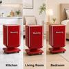 Press Type Trash Can Waste Basket Decorative Simple Cute Versatile with Wheels Garbage Bin for