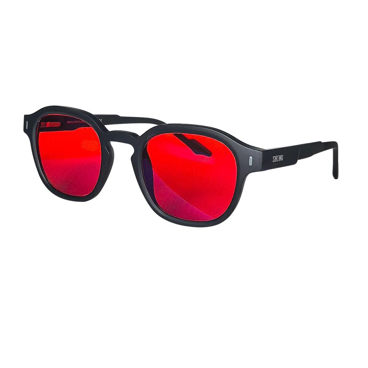 

SHINU sleep better red lenses blue light filter glasses for men orange eyepieces gaming glasses Sleep aid glasses man