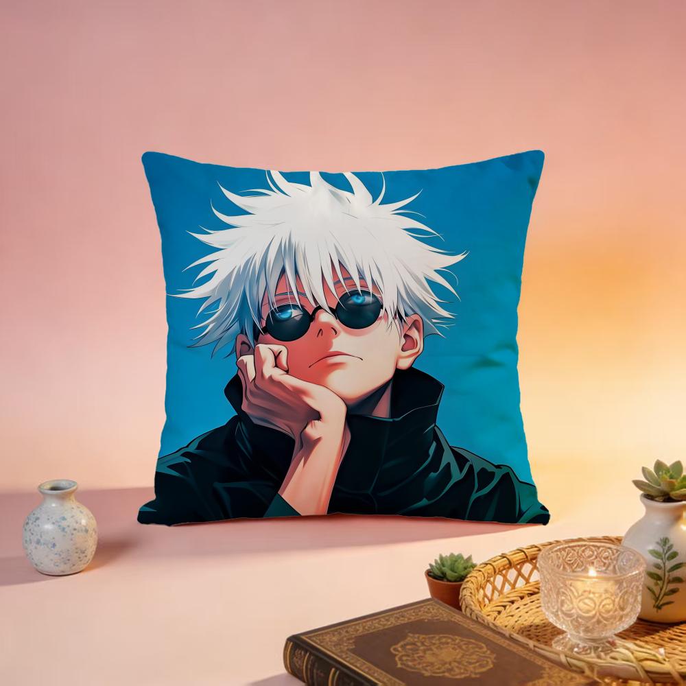 Popular JJujutsu Kaisenful Cushion Cover Premium SkinFriendly Pillow Case MultiPurpose for Home Office Travel